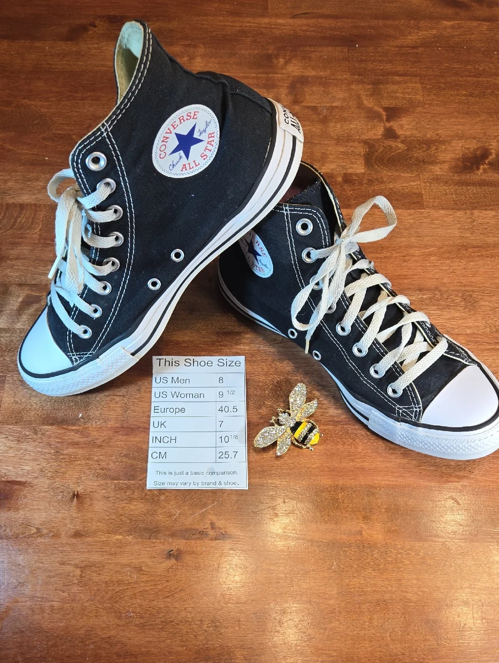 Converse Chuck Taylor All Star Black and White High-Top Sneakers - Picture 1 of 9